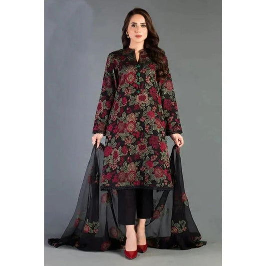 3 piece Full Heavy Embroidered Suit Winter Collection