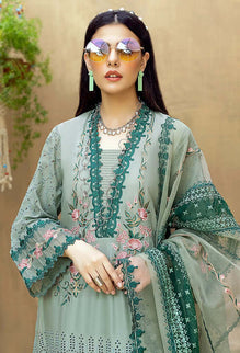 3 Piece Heavy Embroidered Chicken Kari Lawn Suit ( Full Embroidered Organza Dupatta)