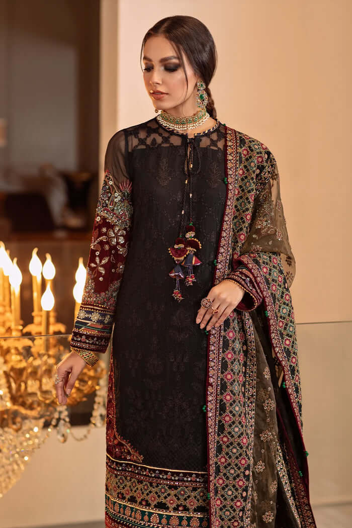 3 Piece Unstitched Heavy Embroidered Lawn Suit With Heavy Embroidered Organza Dupatta